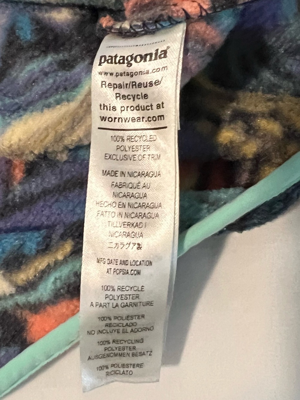 Patagonia Synchilla Snap t Fleece Pullover Jacket Women’s M Pitch Joy Blue - Picture 4 of 5